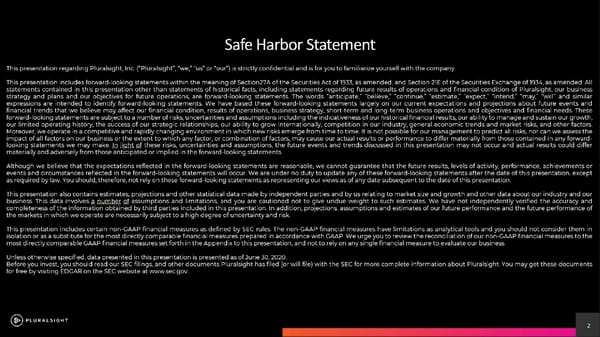 Pluralsight Investor Presentation - Page 2